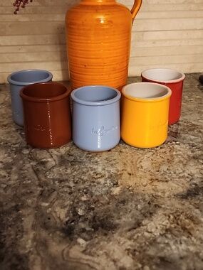 LA FERMIERE GLAZED TERRACOTTA YOGURT CUPS